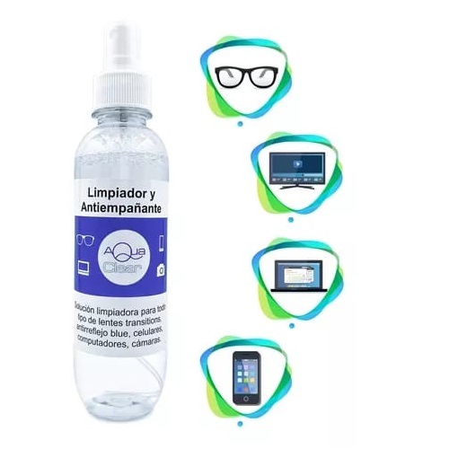 Líquido Limpiador Multiusos Lentes, PC Celular 250ML